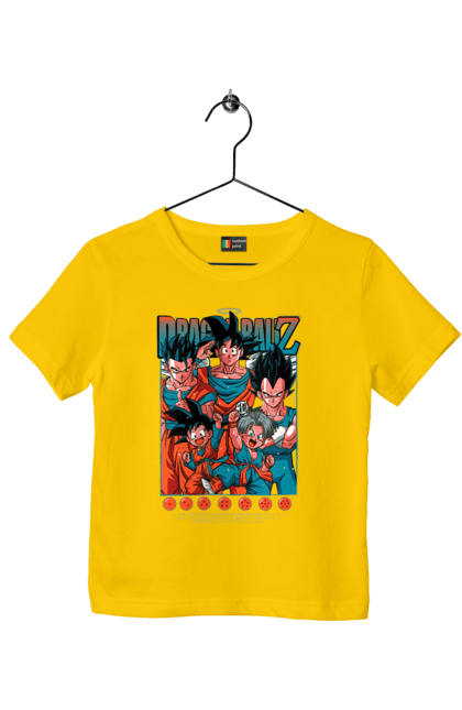 Футболка детская с принтом Жемчуг дракона. Anime, dragon ball, goku, manga, vegeta, аниме, вегета, гоку, жемчуг дракона, манга. 2070702