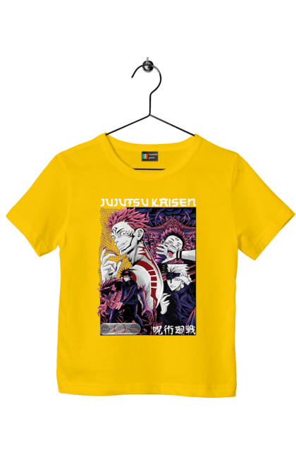 Children's t-shirt with prints Jujutsu Kaisen Sukuna. Anime, dark fantasy, jujutsu kaisen, magic battle, manga, mystic, sukuna. 2070702