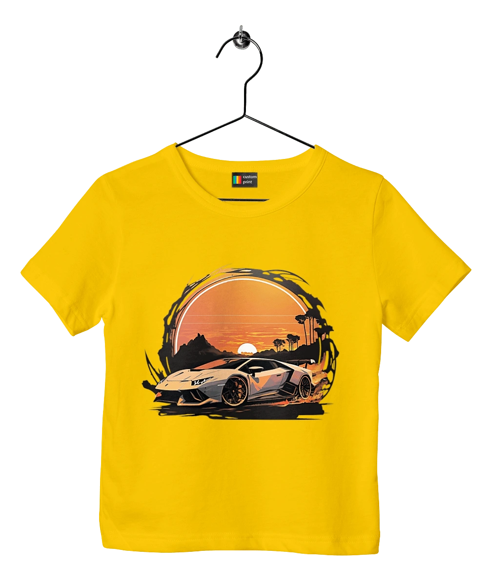 Lamborghini at sunset