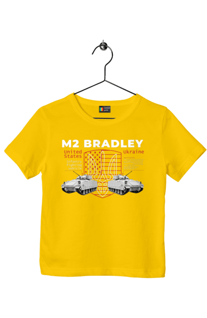 Футболка детская с принтом M2 Bradley. F16, m2 bradley, nasams, zuzana, гаубица, два герба, залужный, сюзанно. 2070702