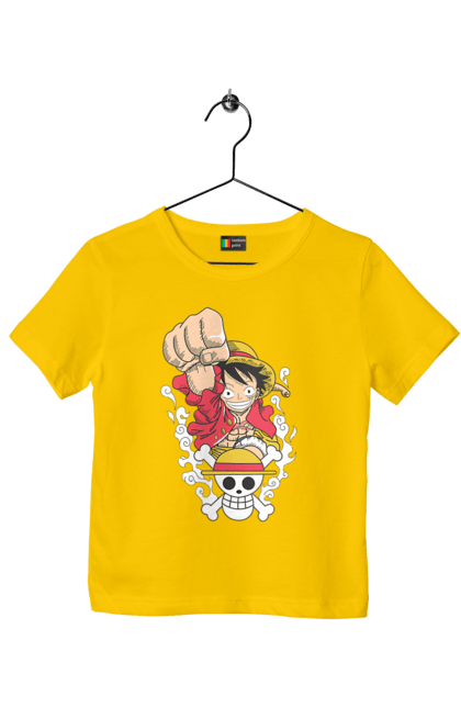 Children's t-shirt with prints One Piece Luffy. Anime, luffy, manga, monkey de luffy, one piece, pirates. 2070702