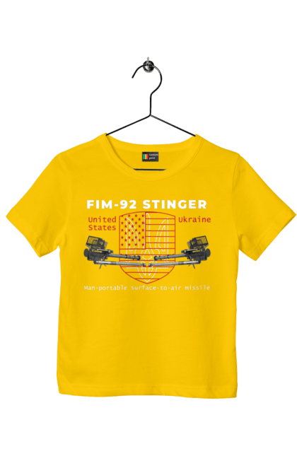 Футболка детская с принтом Stinger. F16, nasams, stinger, zuzana, гаубица, два герба, залужный, сюзанно. 2070702