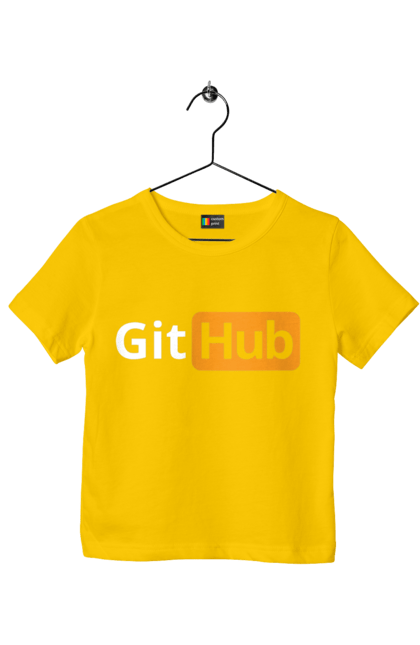 Футболка дитяча з принтом "Гіт Хаб". Айті, айтішник, гіт хаб, для айтішника, для програміста, подарунок айтішнику, подарунок програмісту, програміст, розробник. 2070702