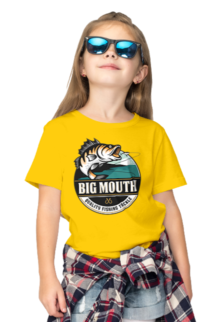 Children's t-shirt with prints Fishing. Fish, fisherman, fisherman`s fork, fishing, hobby. 2070702