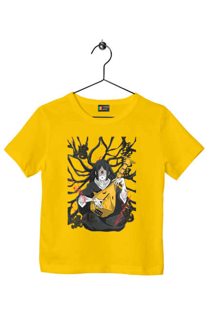 Children's t-shirt with prints Demon Slayer Nakime. Anime, demon slayer, eternal paradise faith, kimetsu no yaiba, manga, nakime, twelve kizuki, upper rank six. 2070702