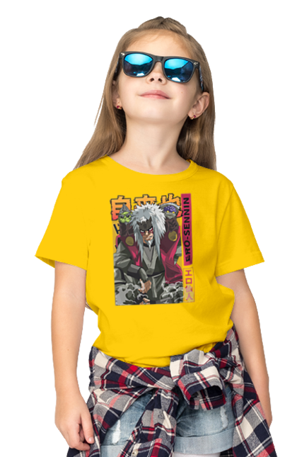 Children's t-shirt with prints Naruto Jiraiya. Anime, hokage, jiraiya, manga, naruto, shinobi, shonen. 2070702