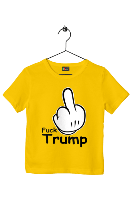 Футболка дитяча з принтом "До біса Трампа". America, fuck, trump, usa, америка, до біса, президент, сша, трамп. 2070702