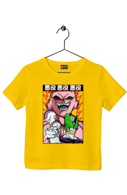 Футболка дитяча з принтом "Перли дракона Маджин Буу". Dragon ball, majin buu, аніме, антагоніст, маджин буу, манга, перли дракона. 2070702