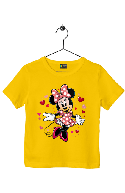 Children's t-shirt with prints Minnie Mouse. Cartoon, disney, mickey, mickey mouse, minnie mouse. 2070702