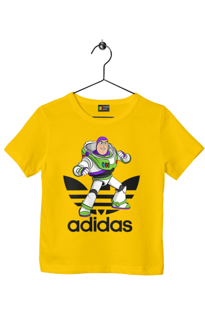 Футболка дитяча з принтом "Adidas Базз Лайтер". Adidas, buzz lightyear, toy story, адідас, базз лайтер, історія іграшок, мультфільм. 2070702