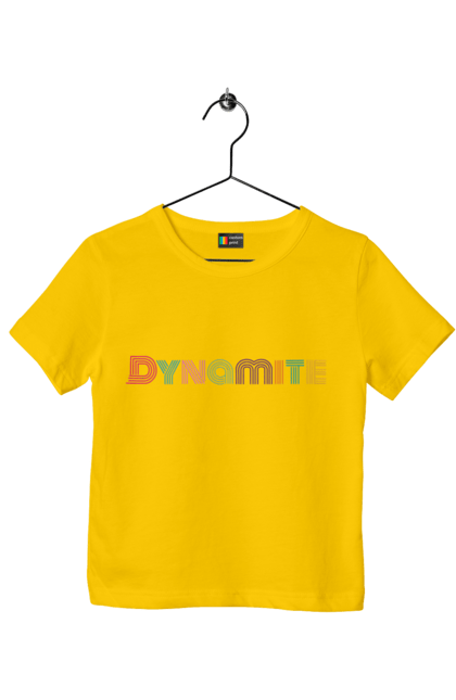Children's t-shirt with prints BTS Dynamite. Beyond the scene, bts, dynamite, group, k pop, k-pop, music, musical group, song. 2070702